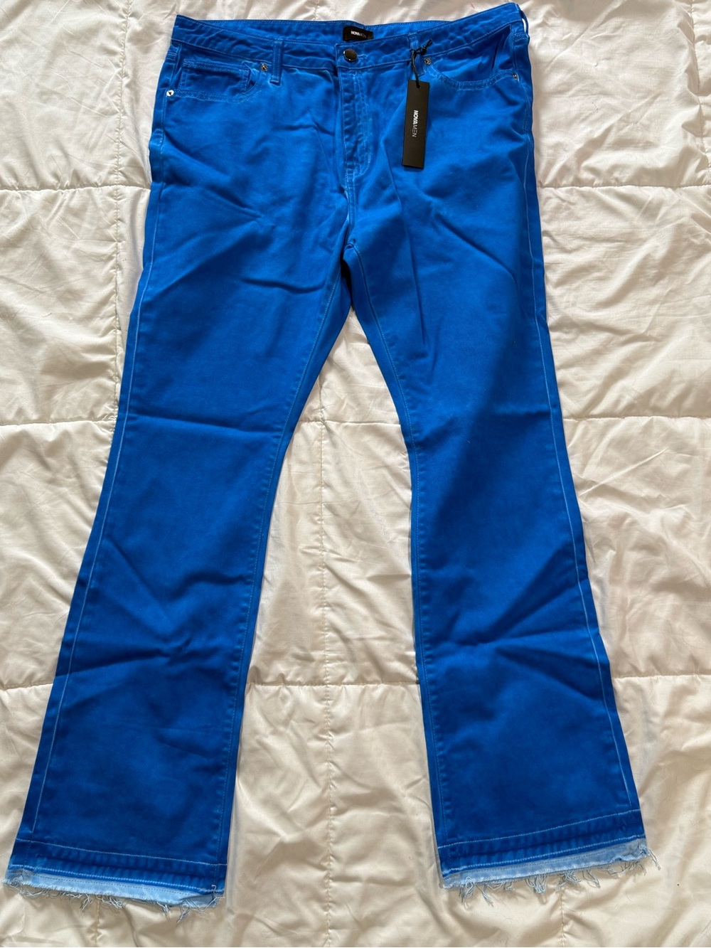 Men's Electric Blue Jeans - Unbranded